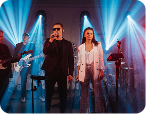 Concert with stage lights